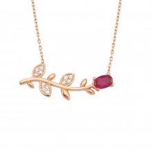 Rose Gümüş Gül Dalı Kolye G873KLR2