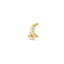 Altın Taşlı Hilal Tragus Piercing AS79PC