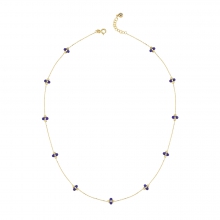 Lacivert Boncuklu Altın Kolye