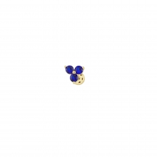 Altın Lacivert Üçlü Taş Tragus Piercing