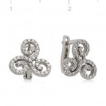 Gümüş Zirkon Taşlı Lava Küpe TGG3443687