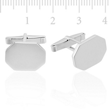 Gümüş Oval Kol Düğmesi TG028