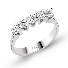5 Taşlı G-VS 0,53 ct Pırlanta Yüzük