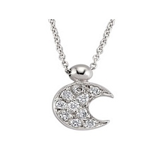 Pırlantalı Ay Kolye GQ00030