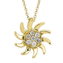 Pırlantalı Güneş Kolye GQ0035YIJ