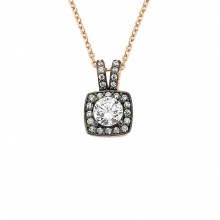 Rose Gold Altın Kare Kolye AS1213KLR2