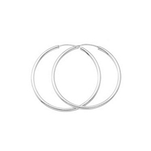 Halka Gümüş Küpe 30mm Kalın G34KP