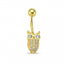 Altın Baykuşlu Göbek Piercing AS08PC