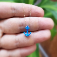 Altın Opal Taşlı Kolye