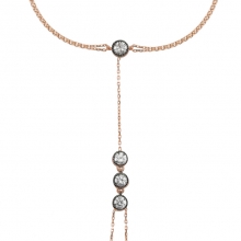 Altın Rose Gold Taşlı Şahmeran Bileklik AS04SM