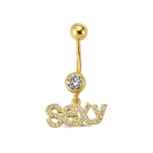 Altın Sexy Yazılı Piercing AS12PC