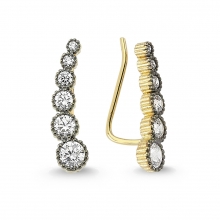 Altın Taşlı Elmas Modeli Earcuff Küpe