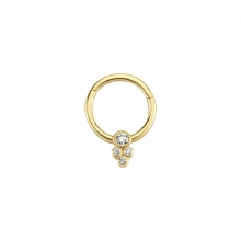 Altın Tragus Taşlı Halka Küpe AS33PC