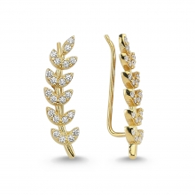 Altın Yaprak Earcuff Küpe AS136KP