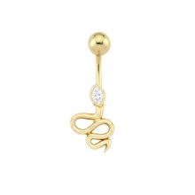 Altın Yılanlı Göbek Piercing