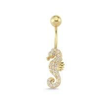 Altın Deniz Atı Göbek Piercing AS28PC