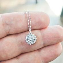 14 K Halo Altın Kolye
