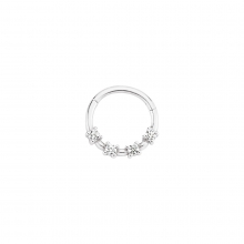 Beyaz Altın Sırataş Clicker Halka Piercing