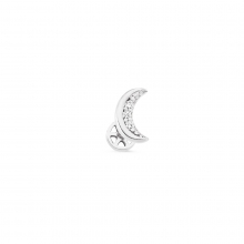 Beyaz Altın Tragus Hilal Piercing AS79PCR3