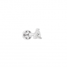 Beyaz Altın Taşlı Damla Tragus Piercing AS153PCR3