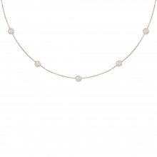 Beyaz Taşlı Rose Gold Gerdanlık Kolye AS1054KL20
