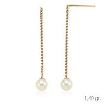 Altın Zincir İnci Küpe BKP0032-174