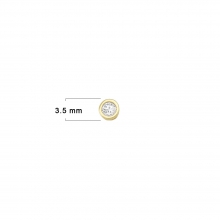 Zirkon Taş 14 K Erkek Küpe