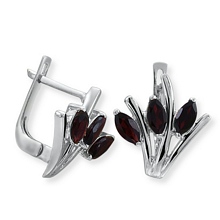 Altın Garnet Taşlı Küpe FKP0115-2285