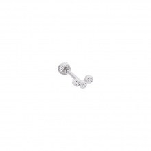 Gümüş Tria Tragus Piercing GPC08AS