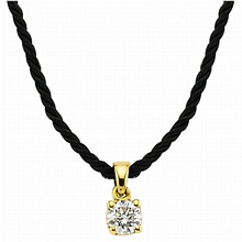 Pırlantalı Altın Tektaş Kolye Ucu İpli H0217771889