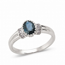 Altın Pırlanta Safir Yüzük H024920-1165