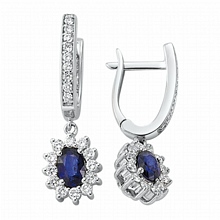 Altın Pırlanta Safir Küpe H027706-1997