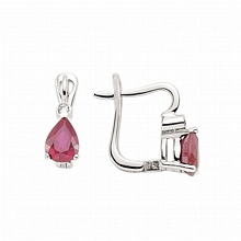 Altın Pırlanta Taşlı Yakut Küpe H027816-713