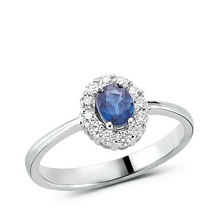 Altın Pırlantalı Safir Yüzük H028121-2004