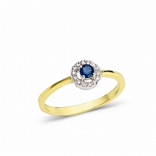 Altın Safir Pırlanta Yüzük H029053-869