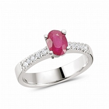 Altın Pırlanta Taşlı Yakut Yüzük H029401-1245