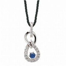Altın Safir Taşlı Pırlanta Kole Ucu H029827-676