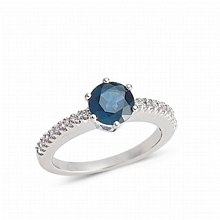 Safir Taşlı Altın Pırlanta Yüzük H030451-697