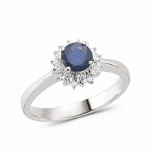Altın Pırlanta Taşlı Safir Yüzük H030487-850