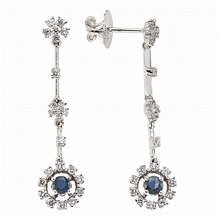 Altın Safir Pırlanta Küpe H030512-701