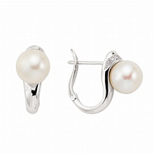Altın Pırlanta İnci Küpe H030944-715