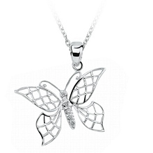 Altın Pırlanta Taşlı Kelebek Kolye H031646-1951