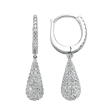Beyaz Altın Pırlanta Küpe H032729-1876