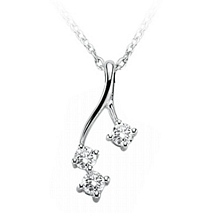 Beyaz Altın Pırlanta Tria Kolye 0,25 ct H0328341893