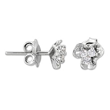 Altın Pırlanta Tektaşlı Küpe H038281-7111