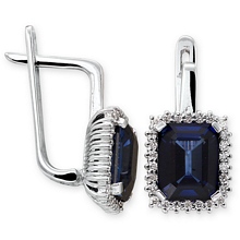 Altın Pırlanta Safir Küpe H038812-4195