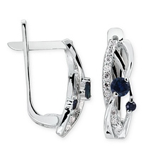 Altın Pırlanta Safir Küpe H039490-4418
