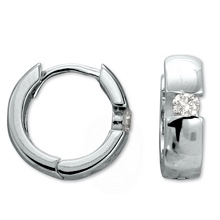 Altın Pırlantalı Tektaş Halka Küpe H040309-4891
