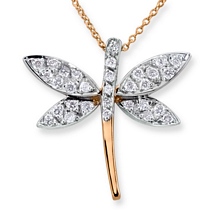 Rose Altın Pırlanta Taş Yusufçuk Kolye H0432794384