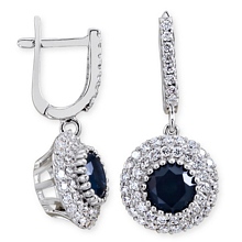 Altın Pırlanta Safir Küpe H047217-7272